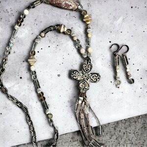 OOAK NEW” Lost World” necklace created Susan A Ray, author and jewelry designer